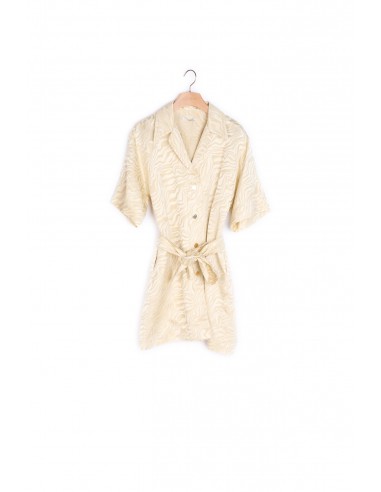 Robe chemise ceinturée en jacquard meilleur choix