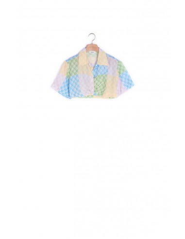 Chemise courte imprimé patchwork vente chaude votre 