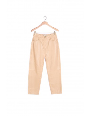 Pantalon en cuir coupe mom Comparez plus de prix